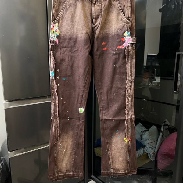 Men's Plus Size Pants Men's Jeans Full Stamped Letter Printing Women's Men's Hip-hop Fashion Casual Pants l992