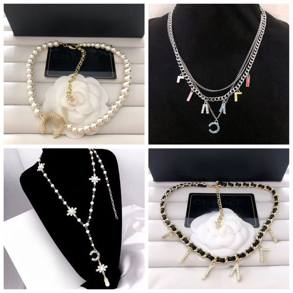 

Necklace Designer High Quality Alloy Jewelry Fashion Gift Women's Pearl Necklace with Diamond Jewelry Daily Wear