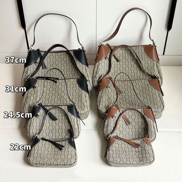 

New Designer shopping bag Leather Tote Bag shoulder Fashion Large Capacity Women's Handbag Coin Purse Crossbody bags Casual Square Woman, Brown