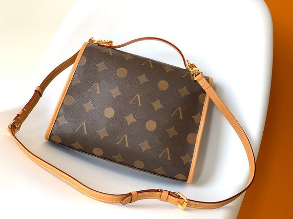 

M44919 Large capacity denim briefcase for women fashion shoulder cross body clutch handbag brand DESIGNERS messenger package tote bag wallet purse, Brown