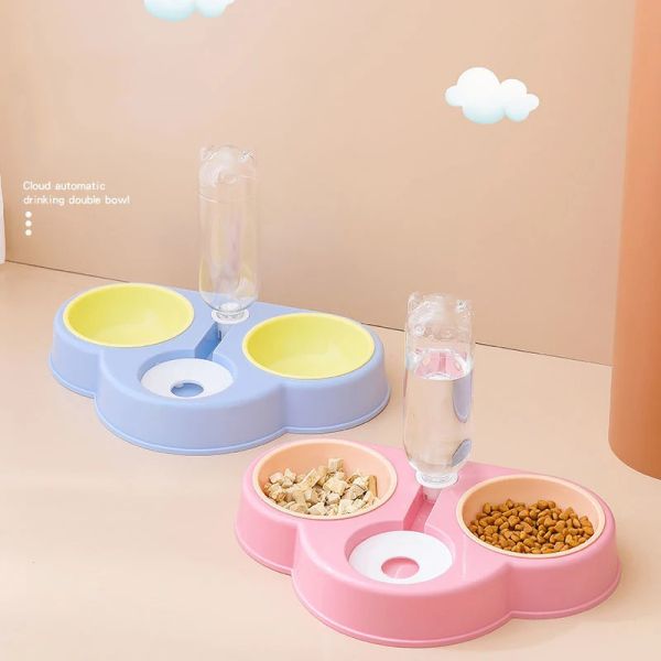 140353 The surface of the cat bowl has an easy to clean nano coating, which prevents water droplets and oil stains from sticking. With a gentle rinse