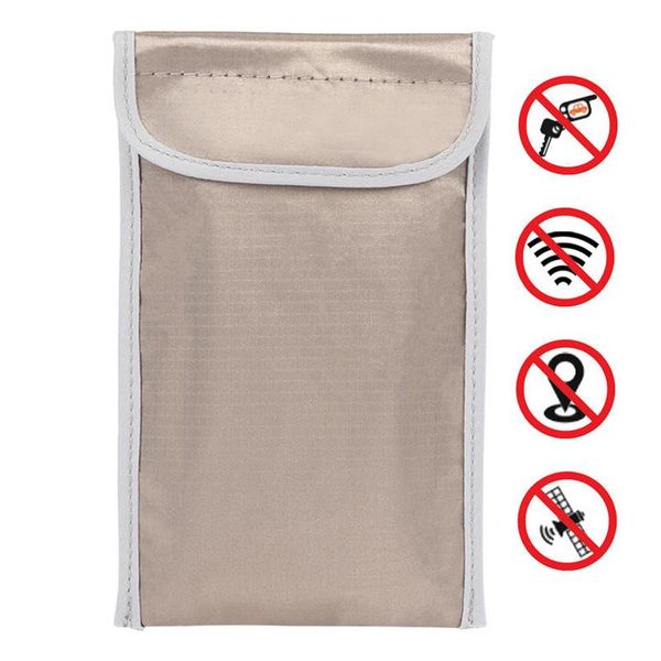 Signal Blocking Faraday Case For Car Key Cell Phone Car Keys Remote Control Shielding Bag Anti-Radiation Signal Shielding Pouch