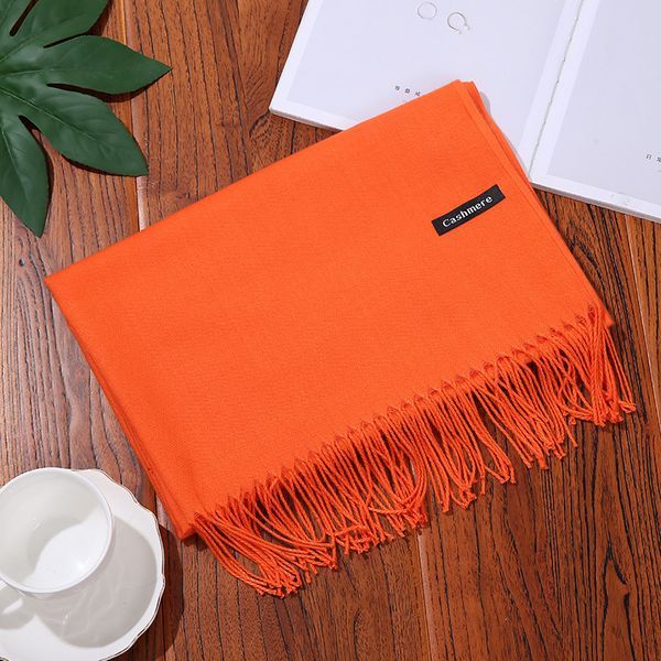 

10784 New Korean style warm and versatile knitted solid color scarf for autumn and winter