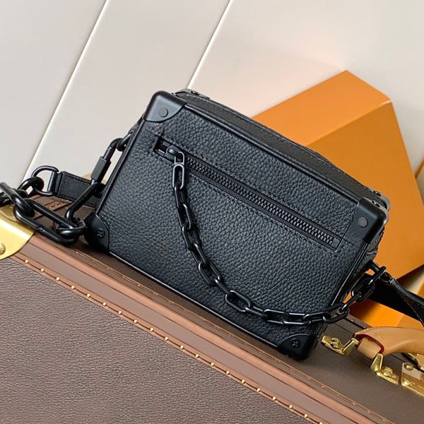 Designer Leather Chain Bag Men Women Shoulder Bag Handbag Crossbody Mini Soft Trunk Series