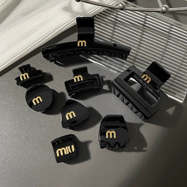 

Hair Clips Barrettes Luxury Designer Black Simple Hair Clips Claws Clip for Women Gift HairPins Hair Accessories High Quality