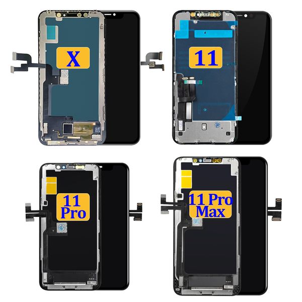 2025 OEM LCD For iPhone X 11 Pro Max Display OLED Screen Replacement 3D Touch Digitizer Assembly Mobile Phone Repair No Dead Pixels
