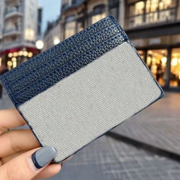 

2025 Mini Embroidery Card Holder designer wallet Woman Mens cards holders wallets letter TOP, Black(d l*g*)