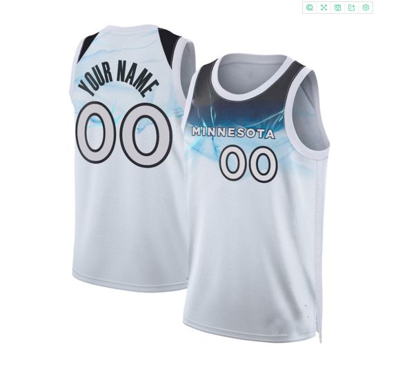 2024 25 City Basketball Jersey Josh Minott Naz Reid Julius Randle Donte DiVincenzo PJ DozierRob Dillingham Anthony Edwards Rudy Gobert Jaden McDaniels Mike Conley