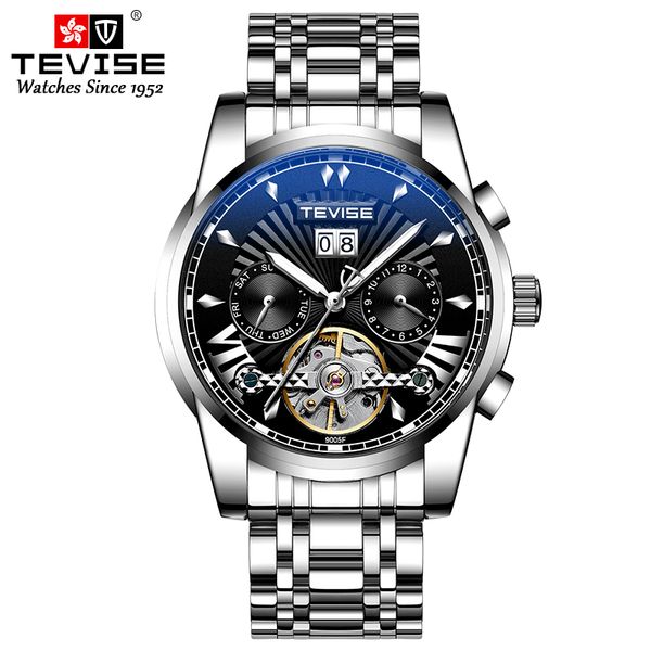

TEVISE Mechanical Watch Fashion Trendsetter Mens Automatic Wristwatch Luminous Waterproof Watch T026- T9005F, T026-3