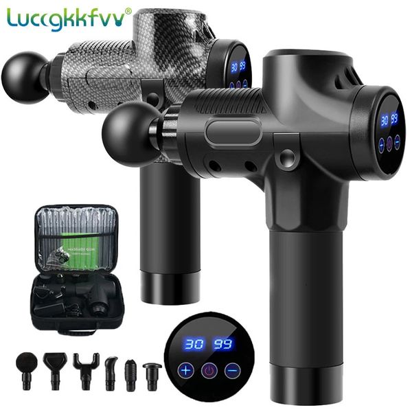 

Massage Gun Deep For Muscle Pain Relief Exercising Body and Relaxation Slimming Shaping Massager 250103, Black