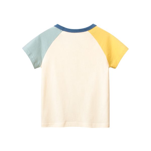 XW90 Korean children's clothing 2024 summer new 27kids small and medium children's dinosaur boy short-sleeved T-shirt half-sleeved one piece