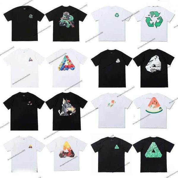 

mens tshirts designer tshirt fashion Classic Short Sleeves big P triangle graffiti print trendy mens women Loose palaces t shirt Summer High Street graphic tee, Lavender