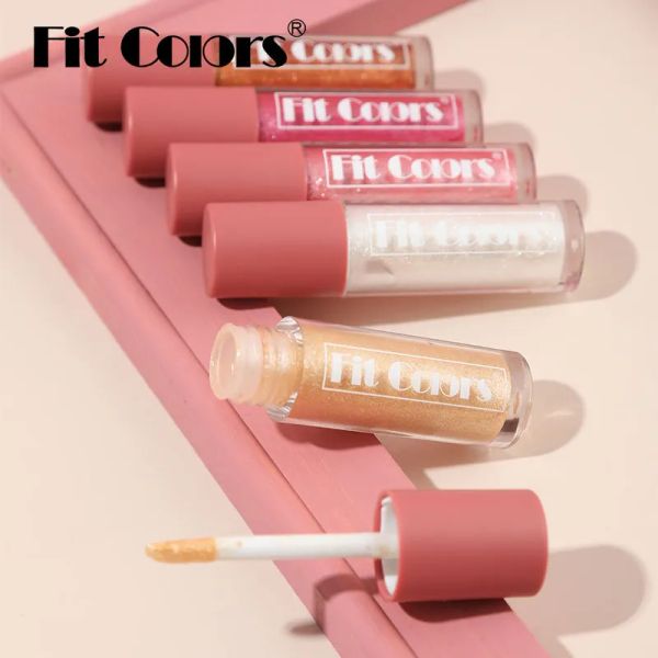 Fit Colors Moisturizing High Gloss Lip Gloss Metallic Diamond Lip Pearly Shimmer Liquid Lipstick Lip Glaze