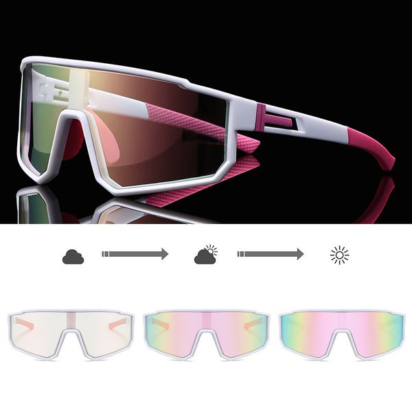 

2025 New European and American Fashion Color Changing Sunglasses for Men and Women Outdoor Sports Cycling Windproof Sunscreen Sunglasses
