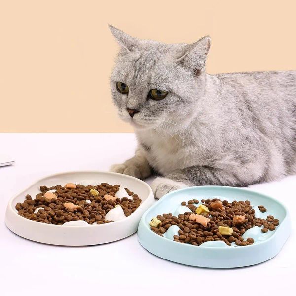 

135964 Cute Cartoon Drinking Water Feeding Bowl Ceramics Food Utensils Cat Dog Pet Supplies Accessories, Color1