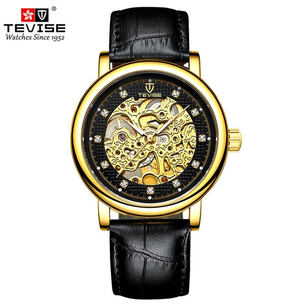 

TEVISE Waterproof Business Luminous Men's Mechanical Watch Automatic Mechanical Watch with Leather Strap Wristwatch T032-T8462, T032-2