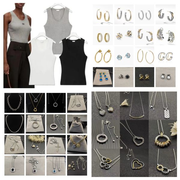 

Fashion Unisex Necklace Earrings for New Fashion Clothing Women Bangles Designer Necklaces with box Cool Guy Jewelry Wedding Jewelries, White