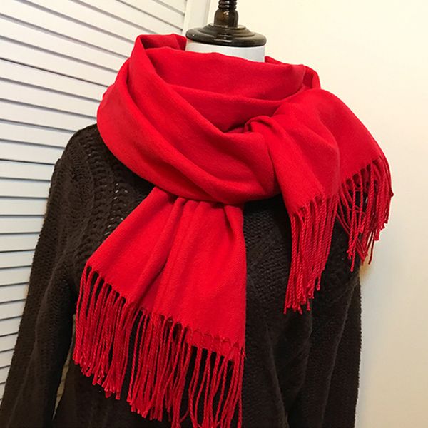 

Imitation cashmere warm fringe shawl --84180