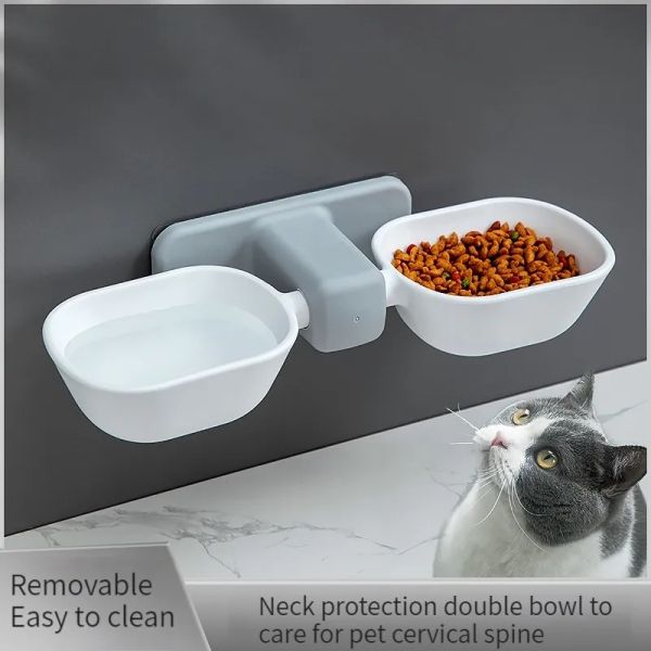 141997 Stainless steel cat bowls are smooth and easy to clean and disinfect, and can effectively keep food and water hygienic