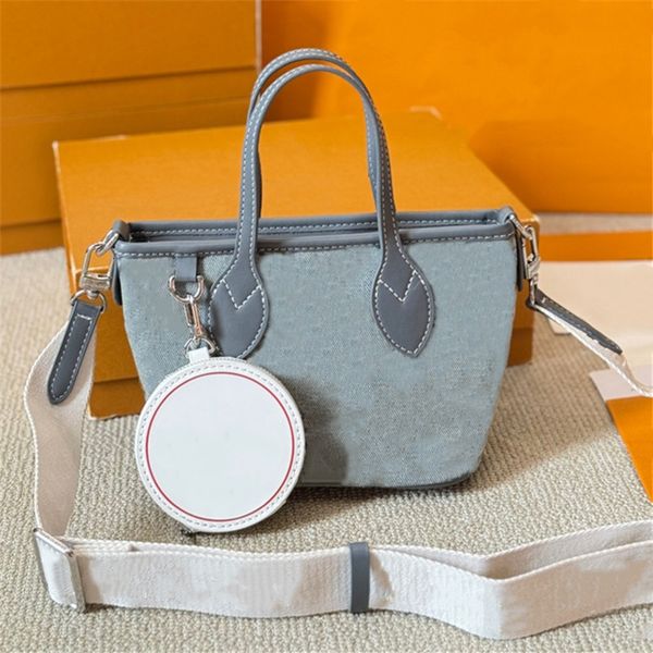 

2025 Canvas Handbag Tote Bag crossbody designer bag luxury handbags floral totes lady shoulder bags, Blue(25*20cm)