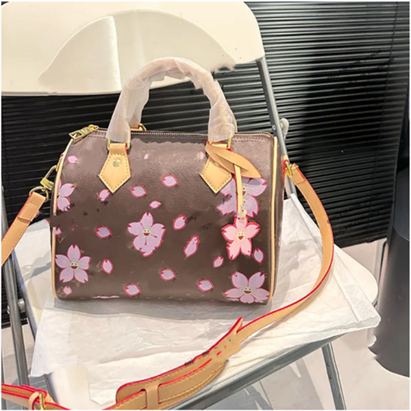 

Sakura women Crossbody Bags Messenger Purse Flower Luxurys Designers Bags Handbag Wallets Bag Card Holder pouch Laptop Bag 25CM, T2