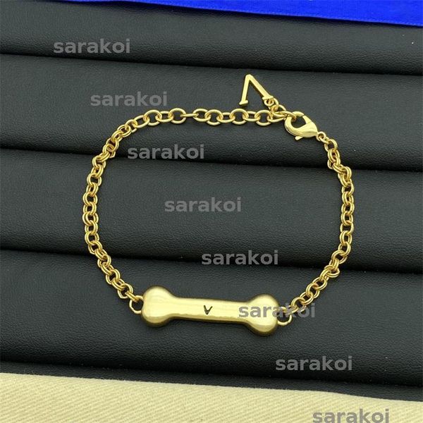 

Fashion Chain Gold Bracelets Designer Golden Bracelet Bone Luxury Jewelry Gift Couple Bracelet