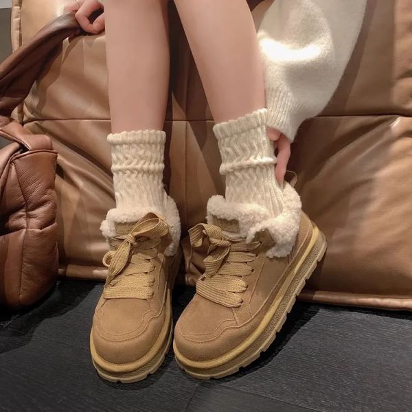 

Free Shipping Designer Shoes Outdoor Sneakers Sports Platform Running Shoes Wool Sheepskin Winter Shoes Breathable Athleisure Runners Trainers Mens Women, Sku 1