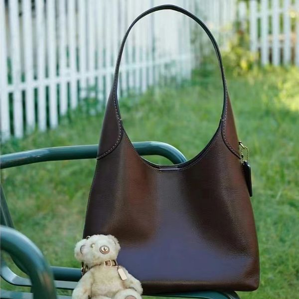 

Large Tote Bags Designer Women Bag Brooklyn 28 Shoulder Leather Purses Solid Color Classic Letter Top Handle Crossbody Formal Trendy Te091 C4 701, 1339cm