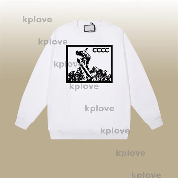

Fashionable Mens Hoodie Adding Velvet Thickening Pullover Hoodies Loose Street Long Sleeve Hoodie, White