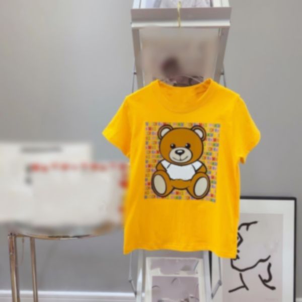 

2025 luxury kids designer t shirt kid t-shirts tops new Children's Day vacation school start gifts fashion letter girl boy Short Sleeve girls pink Tees Casual Clothes, White