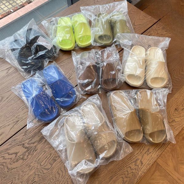 

Free shipping Big Size 36-48 Designer Sandals Mens Womens Slides Blue Black White Bone Brown Slippers Slider Flat Heels Summer runr Outdoor Beach Room Slide