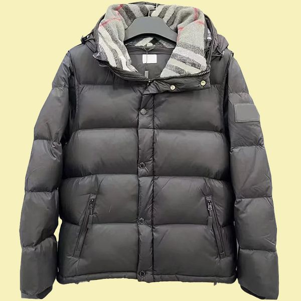 

Designer jacket Removed sleeves turn into vest Plaid hoodie Women's coat Men's down jacket Arm letters Black Warmth Winter jacket, Black5