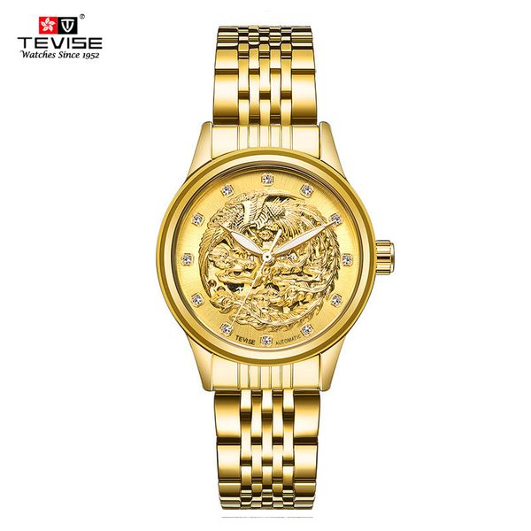 

TEVISE Luxury Couple Watch for Men and women Luminous Mechanical Watch Automatic Watch Mens Business Stainless Steel Strap Watch Wristwatch T044 9006 F, T044-1(women)