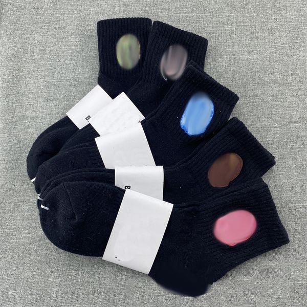 

mens socks designer socks embroidered towel bottom sports high socks skateboard socks, Black blue-middle