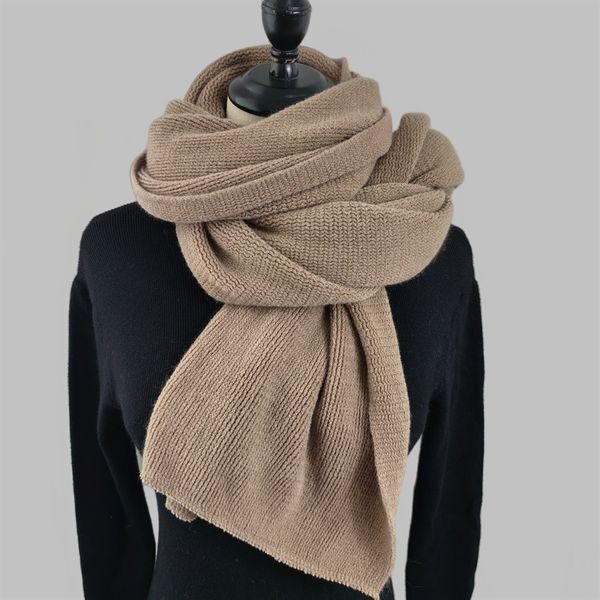 

New extended winter warm pure color imitation cashmere scarf --830925