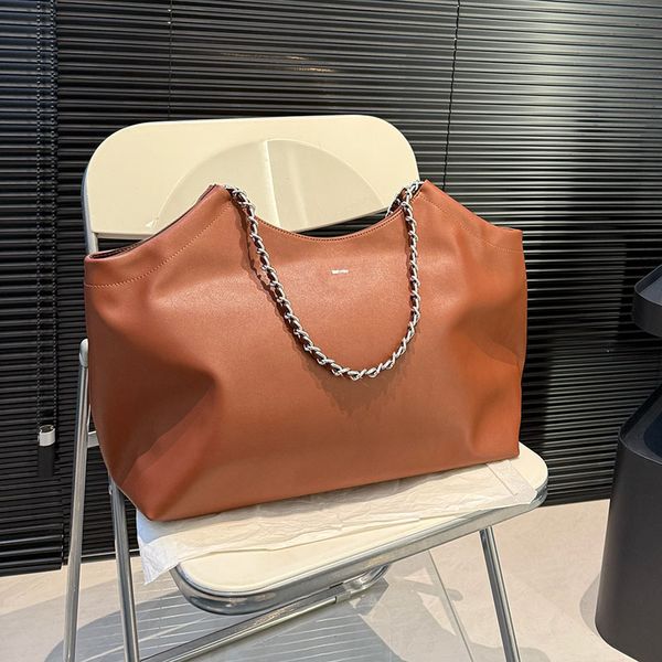

New Fashion Designer Ladies Handbag High Quality Soft Leather Underarm Bag Large Capacity Airport Xxl Travel Mommy Bag Purse 40x30cm, 2*