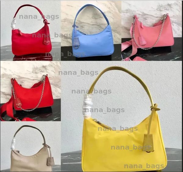 

designer bags Woman Straw Bags Nylon shoulder bags Hobos Handbags underarm bag Chain Purses Designer Crossbody Baguettes Lady Small Totes with box BFG25011014, Yellow