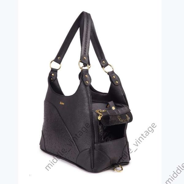 

Fashionable Dog Breathable Folding Shoulder Outdoor Portable Cat Pet Bag, Black