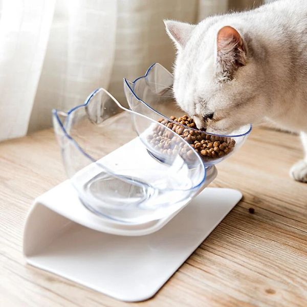 644653 The stainless steel cat bowl is strong and wear-resistant, not easy to break, can resist the scratching and impact of cats, and can be used for a long time