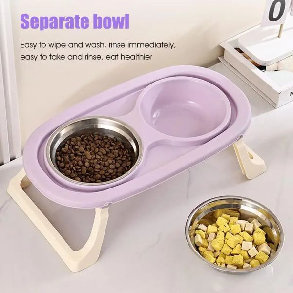 145234 Super stable design, even if the cat is mischievous and playful, the cat bowl can remain stable in place without causing any trouble
