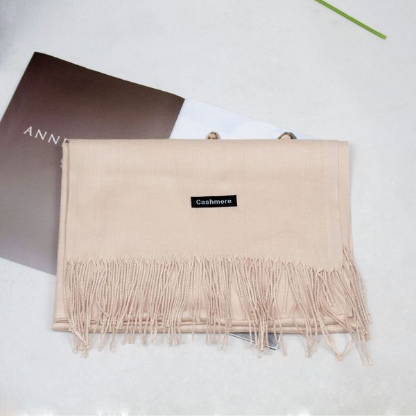 

10812 Unisex single color brushed solid color thickened long scarf without pilling
