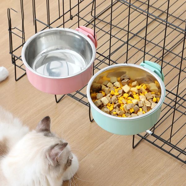 142723 Stainless steel cat bowls are easy to move and place, and they are also stable and not easily knocked over by cats