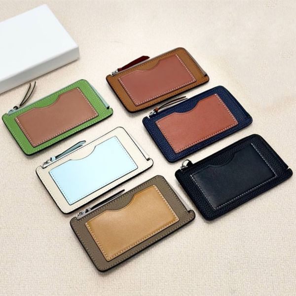 

2025 Woman Man Designer Wallet Long Wallets Panelled Card Holder Purses Zipper Poucht Genuine Leather TOP, No2(10*9cm)