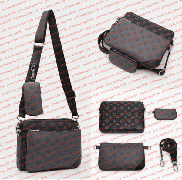 

High Quality Designer bags mens womens POCHETTE TRIO Cross Body Wallets Leather tote bag Patchwork handbag shoulder bags Totes Purse Crossbody Bag with dust1, 4#