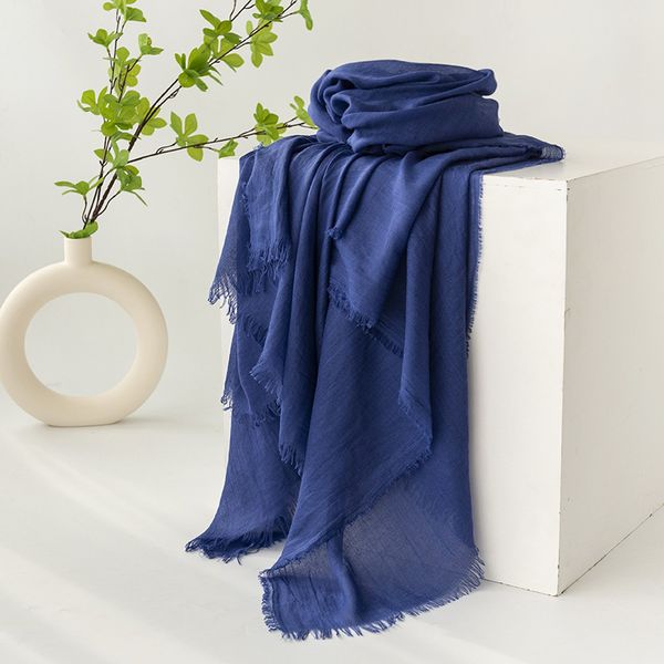 

1-454 Solid color knitted scarf female factory autumn and winter warm high-end atmosphere