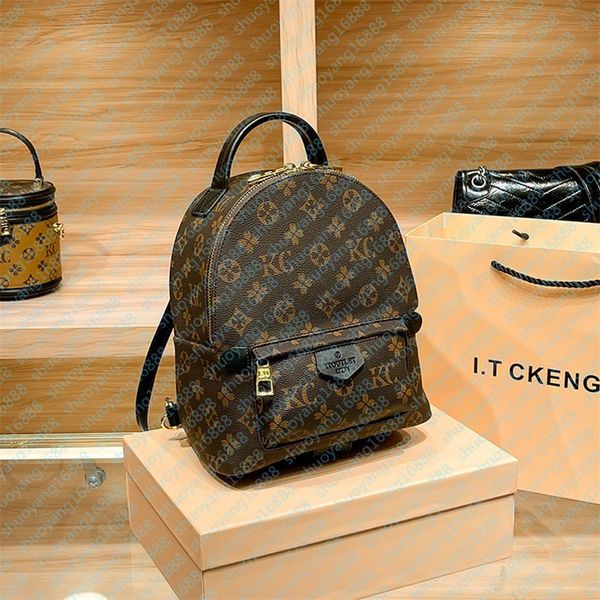 

New High Quality Arrival PU Leather Backpack Bag Womens Designer Backpacks Bags Fashion Casual Women Small Back pack Style, Chocolate