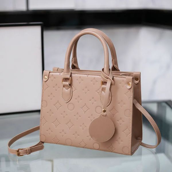 

Designer Premium Tote Underarm High Quality Leather Handbags Popular Crossbody Shoulder Women's Large Brown Bags, Color 28