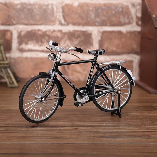 

Simulation iron art 28-bar bicycle ornament, desktop decoration, old-fashioned nostalgic retro pedal bike model figurine.