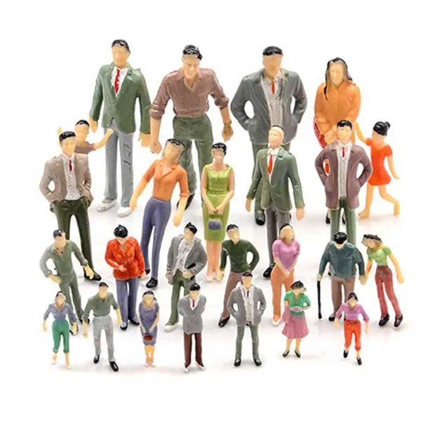 10/20/25/50Pcs Plastic People Figures For Kids Toys DIY Character 1 75/1 50/1 42/1 30/1 25 Scale Mix Posture Building Passengers W250114