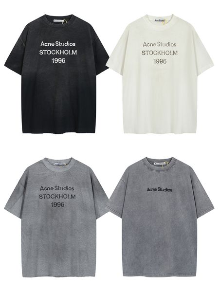 

ACXD 1996 Basic Cotton T Shirt Mens Designer t shirt Wash to make old cotton quality Women Men T-shirt Brand Tee Printe Fashion Ladies Short Sleeve red tops asian size, Colour 1